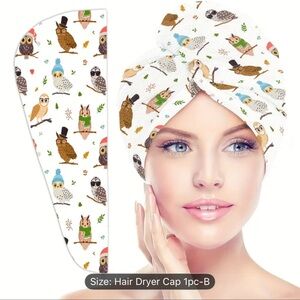 Owl Dry Hair Towel Large Microfiber Hair Towels for Women, Cute Owl Print